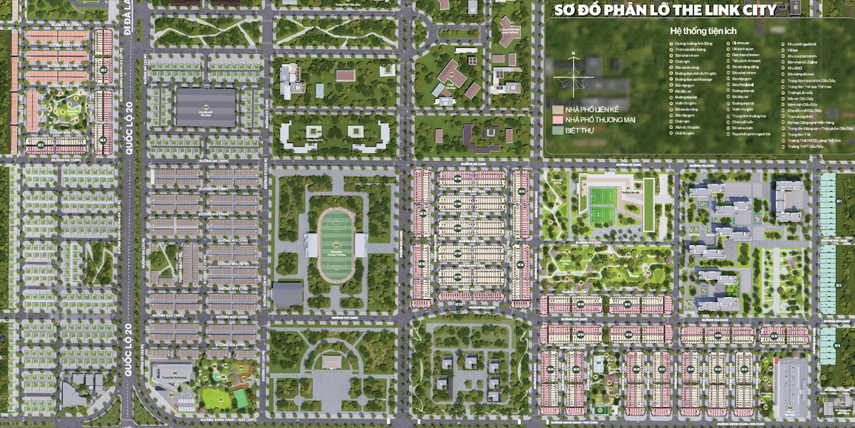 mặt bằng tổng thể dự án link city đồng nai