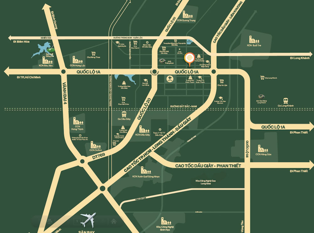 vị trí khu đô thị the link city dầu giây